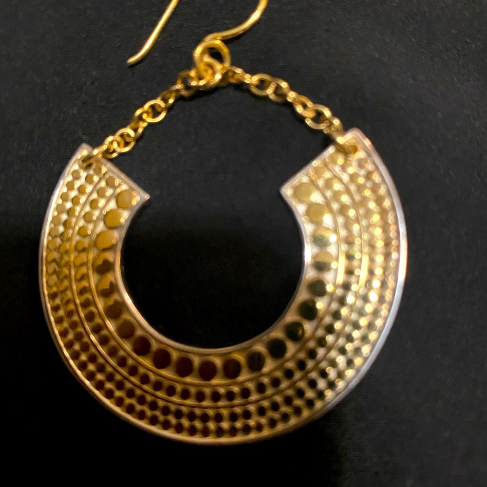 Anna Beck gold hanging hoops